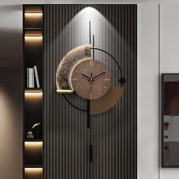 Modern Minimalist Luminous Wall Clock – Voice-Controlled Sunburst Design | Futahome Artistic Decor